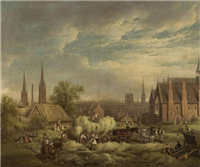 Haymaking at Coventry by David Gee (1793-1872)